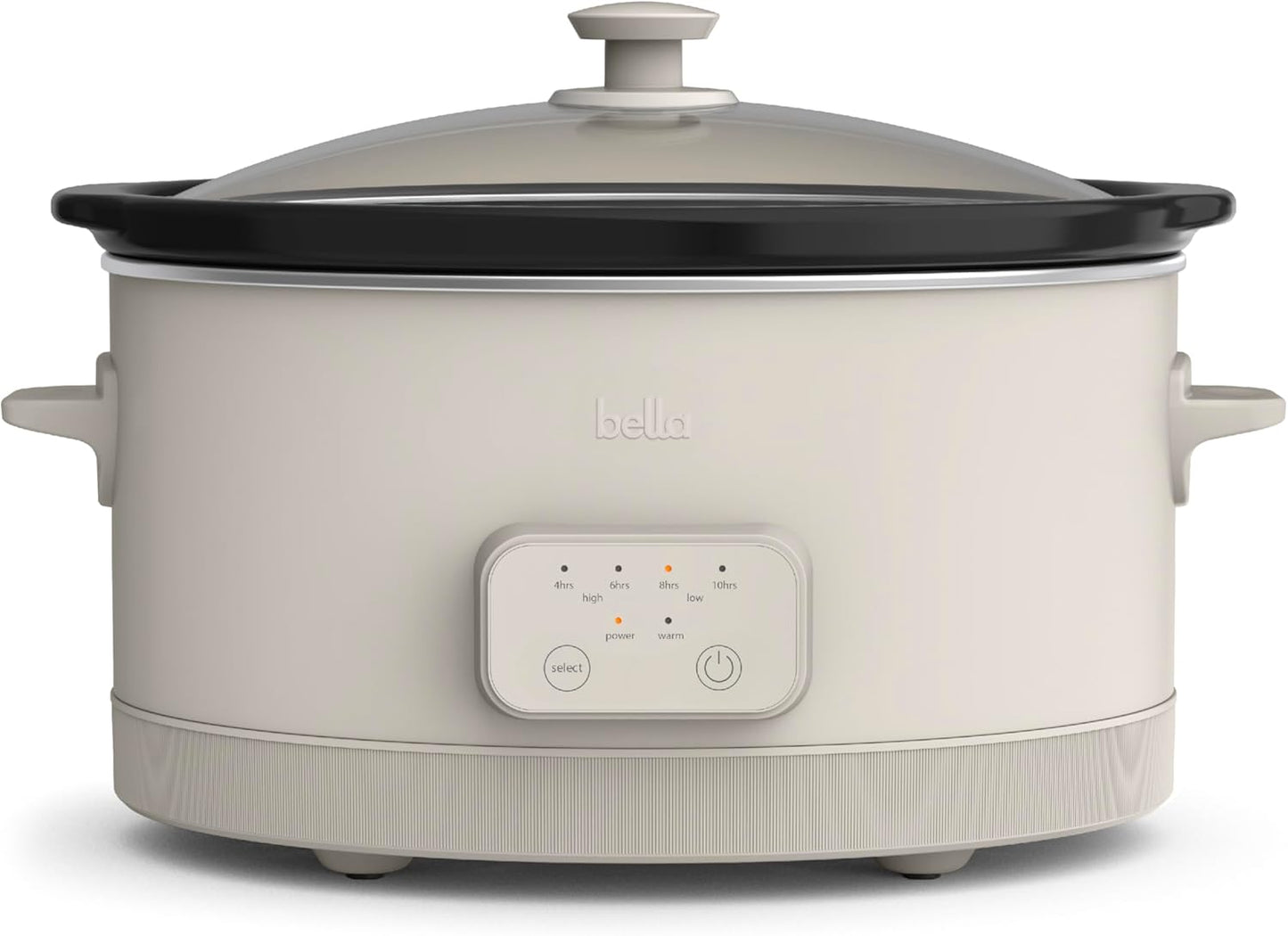 6.0 Qt Programmable Slow Cooker, Ceramic Nonstick Coating, Adjustable Temperature & Cooking Times, Dishwasher Safe Stoneware Pot & Tempered Glass Lid, Tangle Free Cord Wrap, Oatmilk