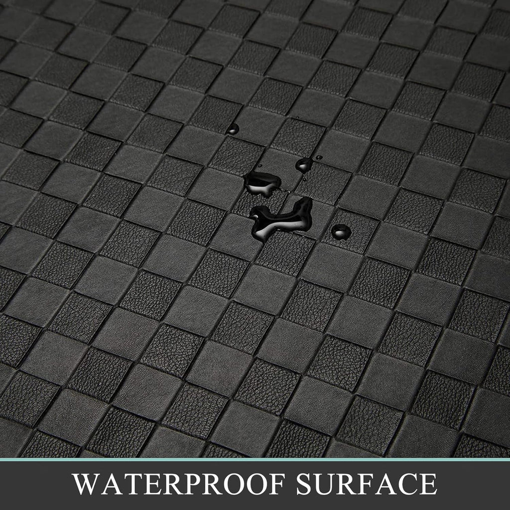 anti Fatigue Kitchen Mat Set of 2 Non Slip Kitchen Rug Runner Cushioned Kitchen Floor Mats 17"X47"+17"X30" Comfort Standing Mat Waterproof Kitchen Carpet