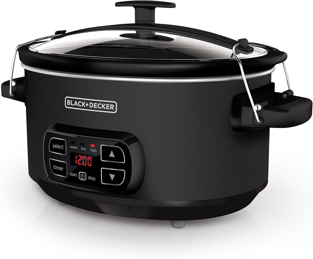7-Quart Slow Cooker, SCD4007, Chalkboard Exterior, Locking Lid, 3 Heat Settings, Removable Stoneware Crock
