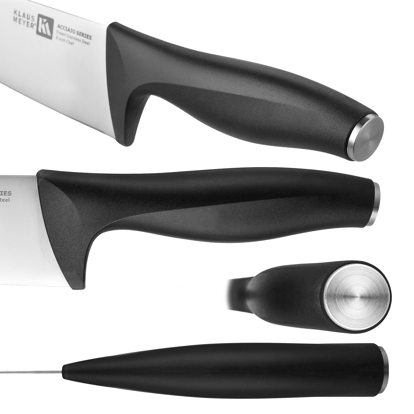 Klaus Meyer Acciaio Finest Stainless Steel 17 Piece Kitchen Knife Block Set