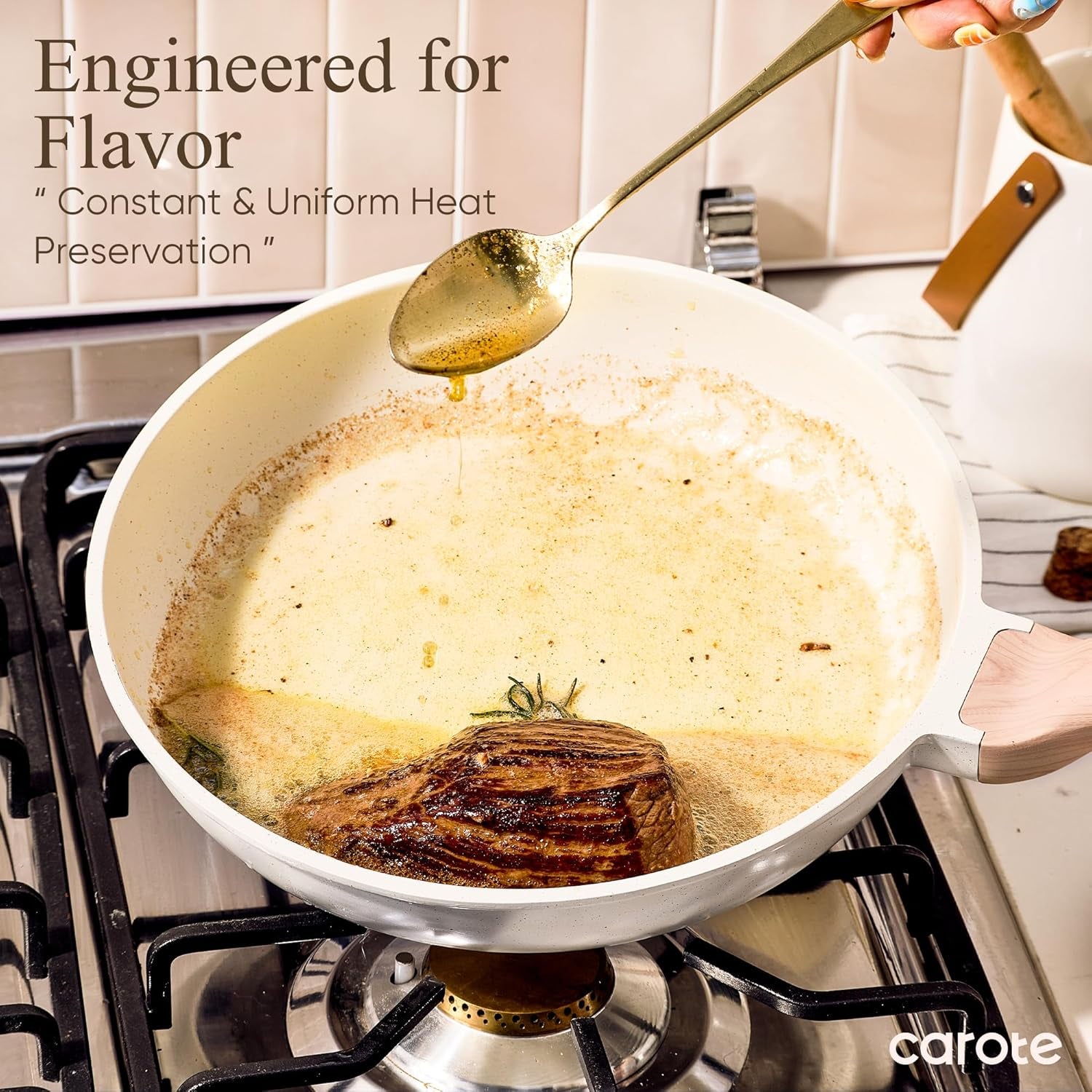 14 Pcs Pots and Pans Set Nonstick,Cookware Set Kitchen Cooking Set with Utensil and Pan Protectors