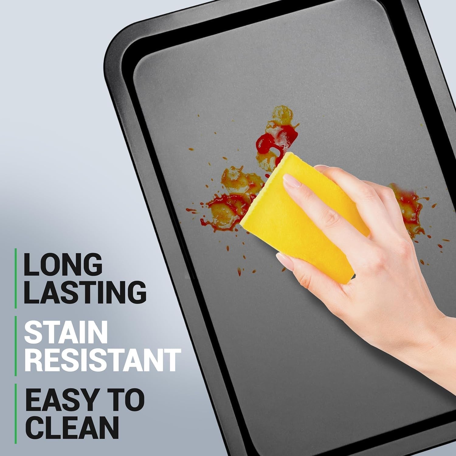 10-Piece Non-Stick Baking Set – Heavy-Duty Carbon Steel Bakeware Set W/ Cookie Sheets, Muffin Pan, Roasting Pan, Cake Pan, Baking Tray, Pizza Pan – Effortless Food Release & Easy Cleanup