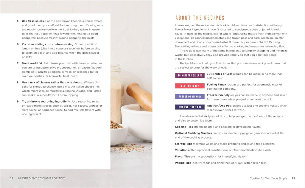 5-Ingredient Cooking for Two: 100+ Recipes Portioned for Pairs