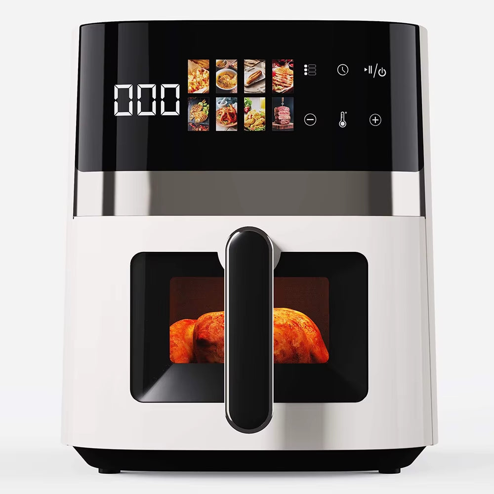 High Quality 5.5L Digital Air Fryer with Overheating Protection Multifunctional Healthy Smart Air Fryer Stainless Steel for Home