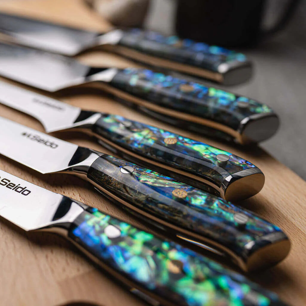Awabi Damascus Chef Knife Set