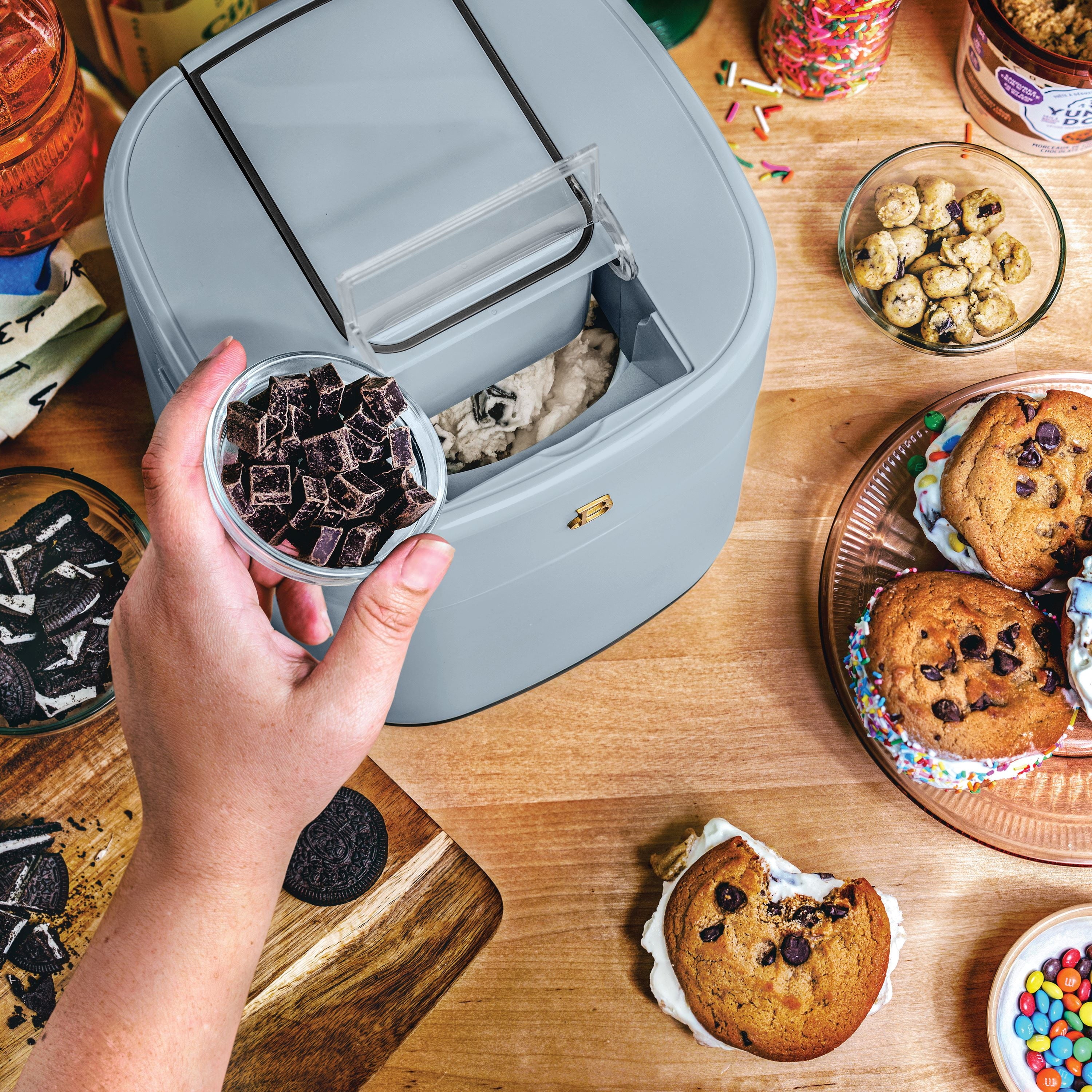 1.5 Qt Ice Cream Maker with Touch Activated Display, Cornflower Blue by Drew Barrymore