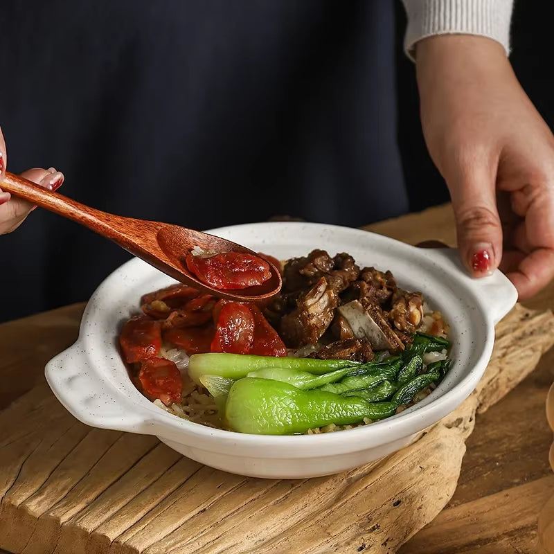 Modern Design Gas-Resistant Ceramic Casserole Pot for Stew Soup Bibimbap Rice Noodles Household Use