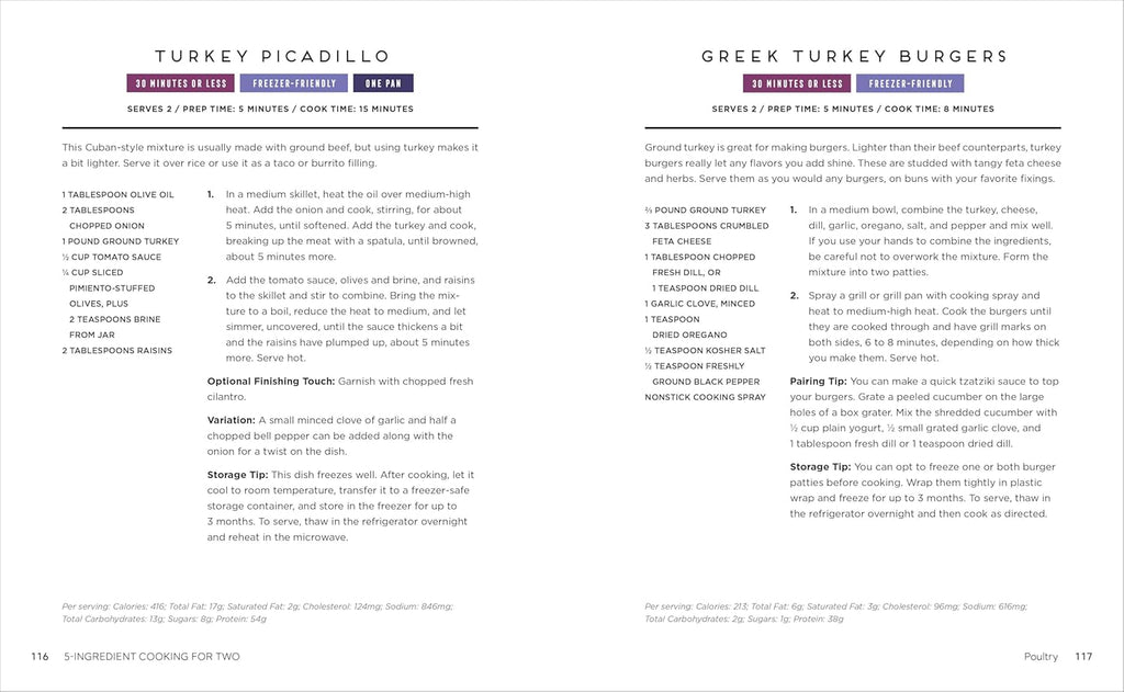 5-Ingredient Cooking for Two: 100+ Recipes Portioned for Pairs