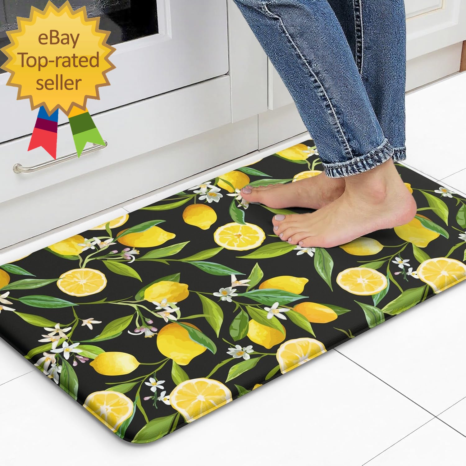 Kitchen Mats Lemon Kitchen Mats for Floor anti Fatigue Mats for Kitchen Floor Cu