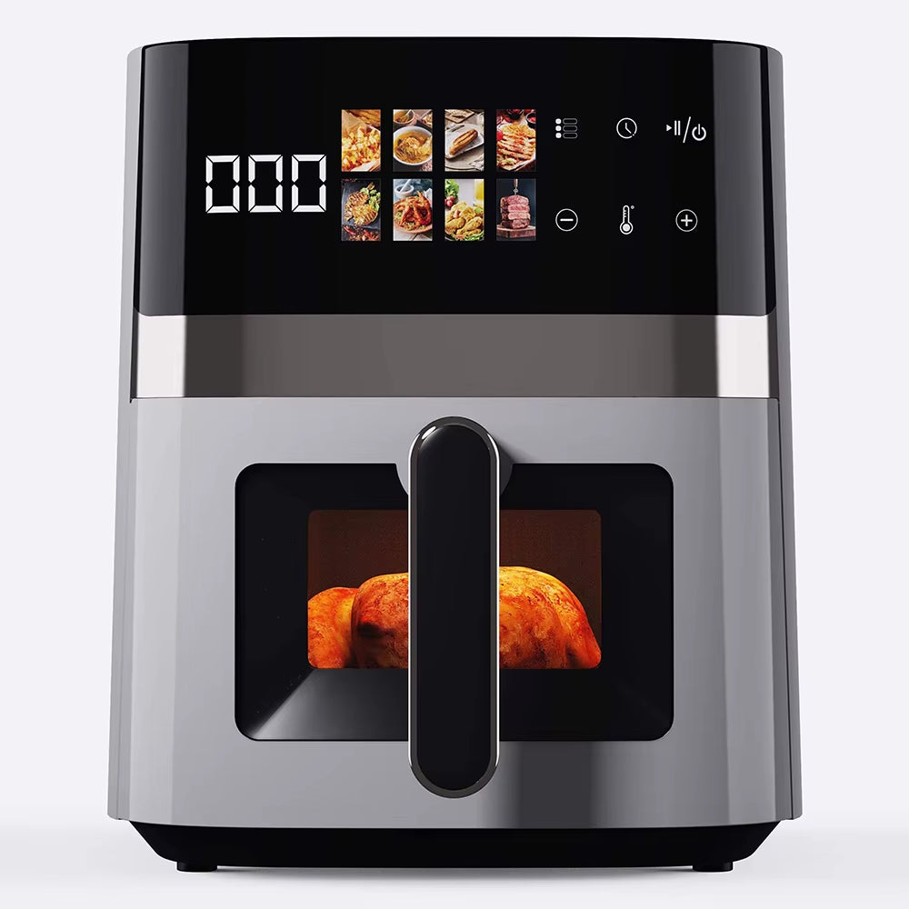 High Quality 5.5L Digital Air Fryer with Overheating Protection Multifunctional Healthy Smart Air Fryer Stainless Steel for Home