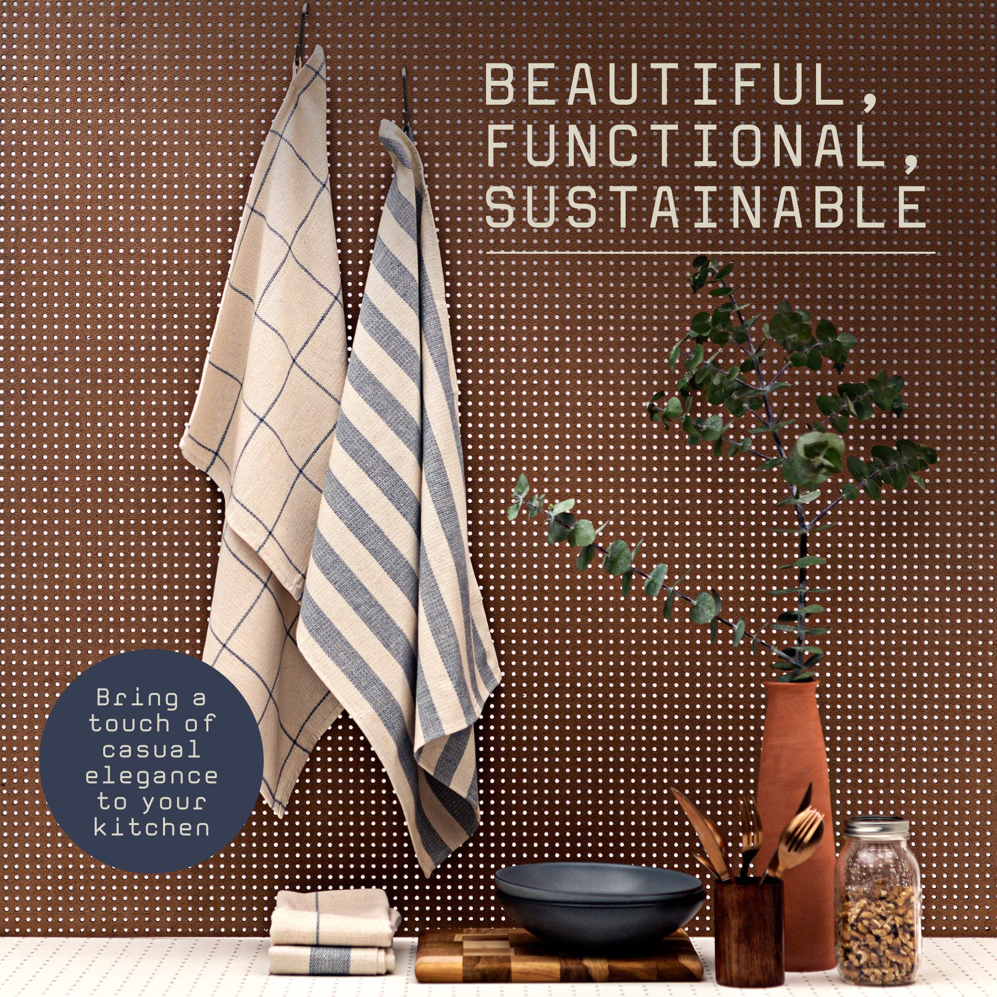 Kitchen Towels and Dish Towels, Perfect for Farmhouse Decor and Housewarming Gifts, 18 X 28 In