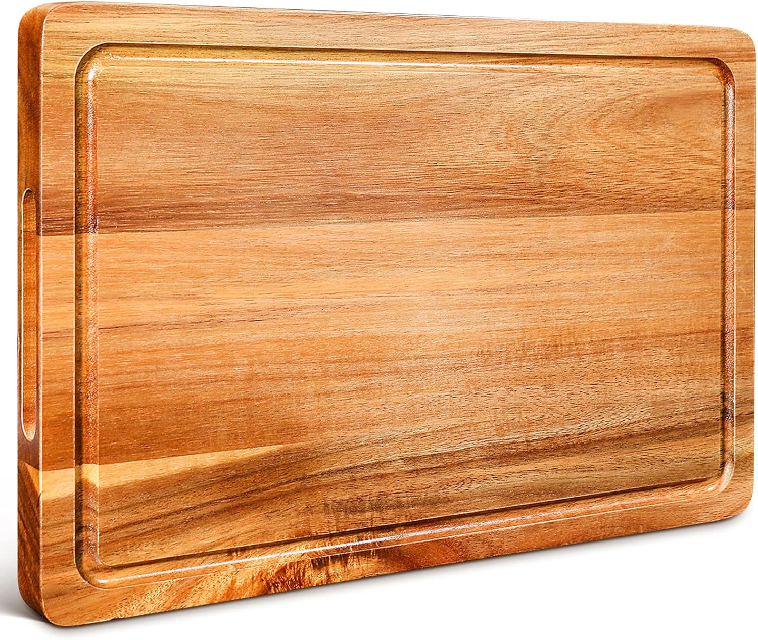 Premium Acacia Wood Cutting Board - Large Reversible Chopping Board for Meat, Fruits, and Veggies - Perfect for Charcuterie and Kitchen Prep!