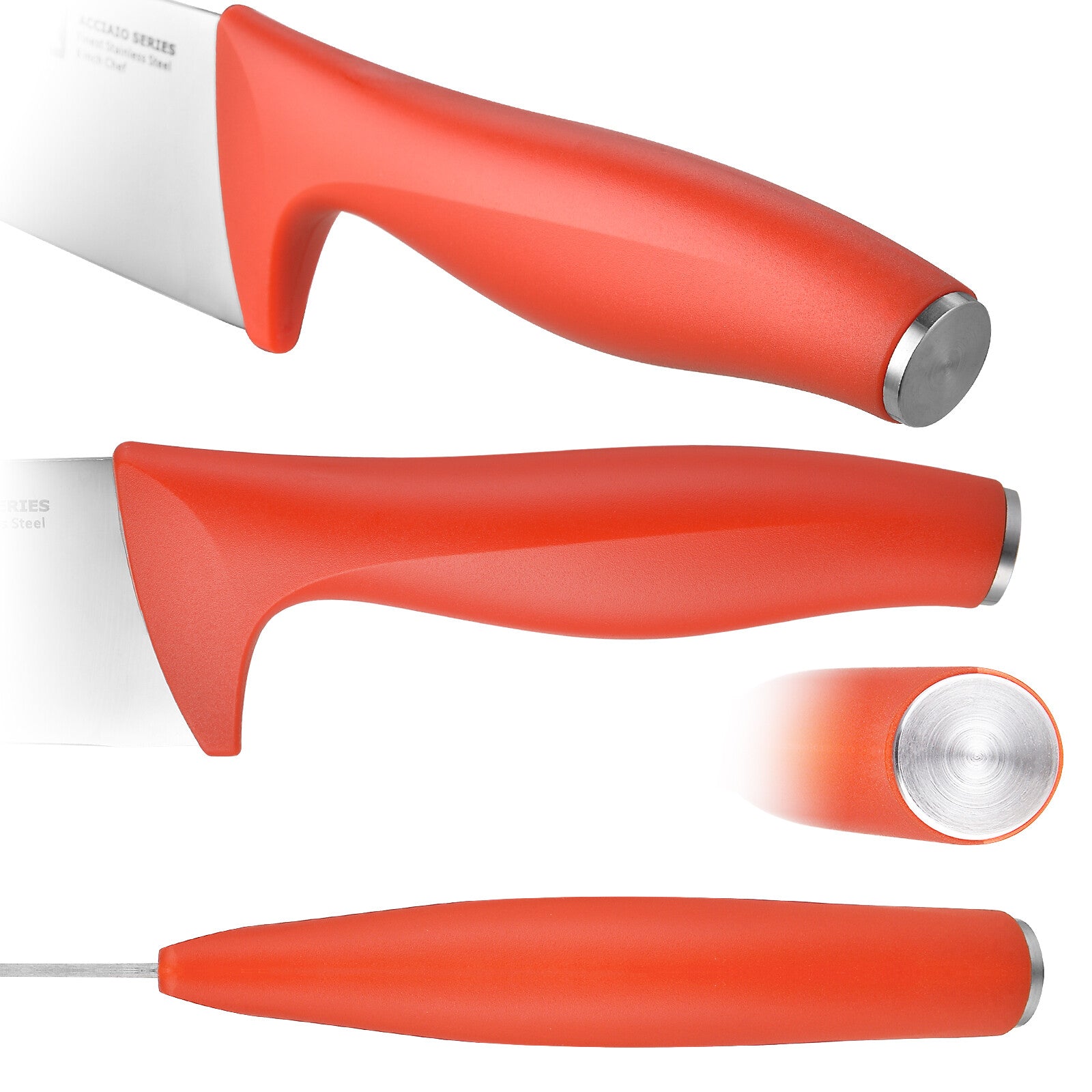 Klaus Meyer Acciaio Finest Stainless Steel 17 Piece Kitchen Knife Block Set