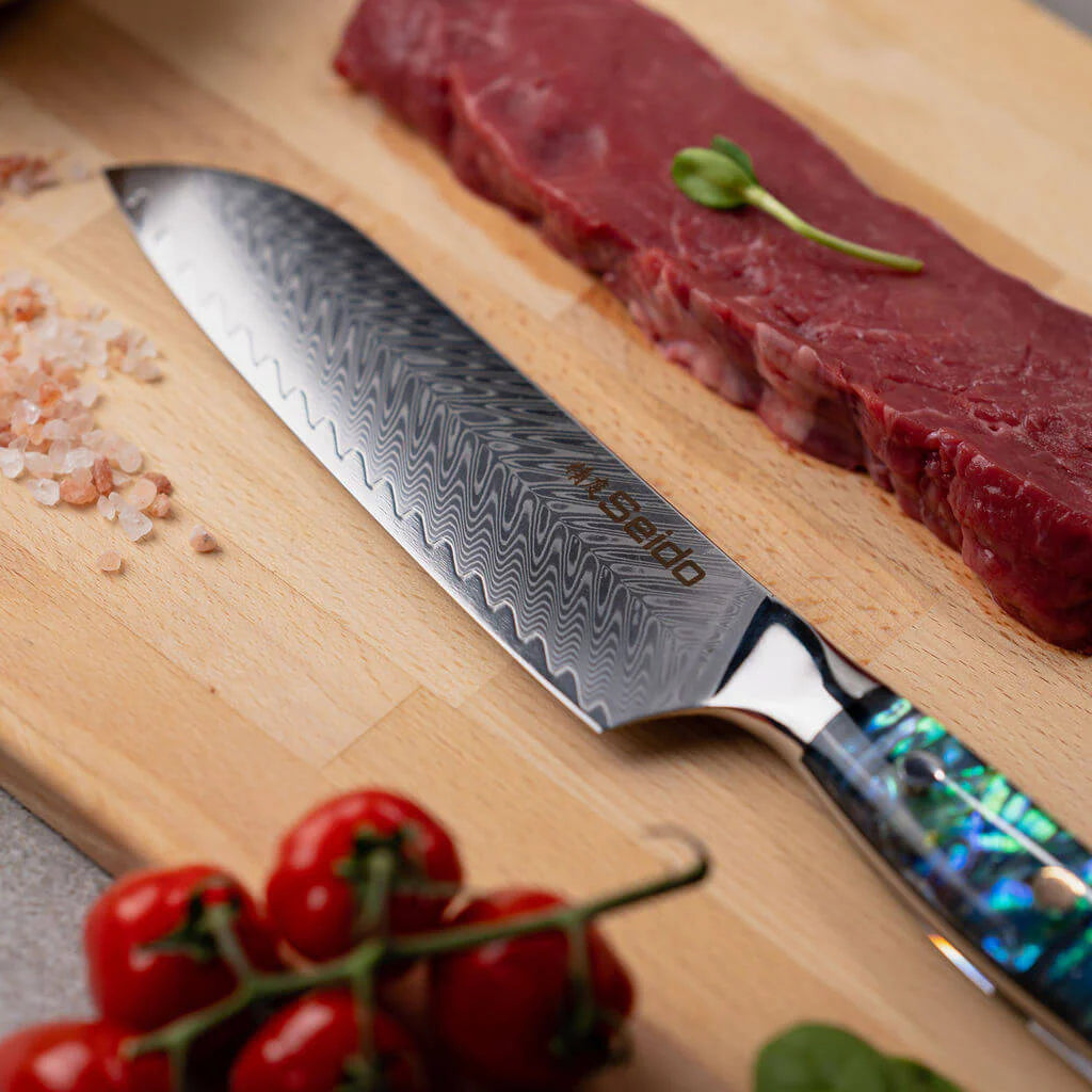 Awabi Damascus Chef Knife Set