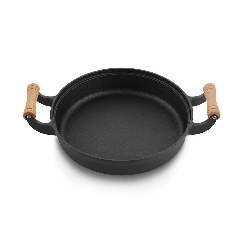 31Cm Cast Iron Pot Thickened Binaural Pan Uncoated