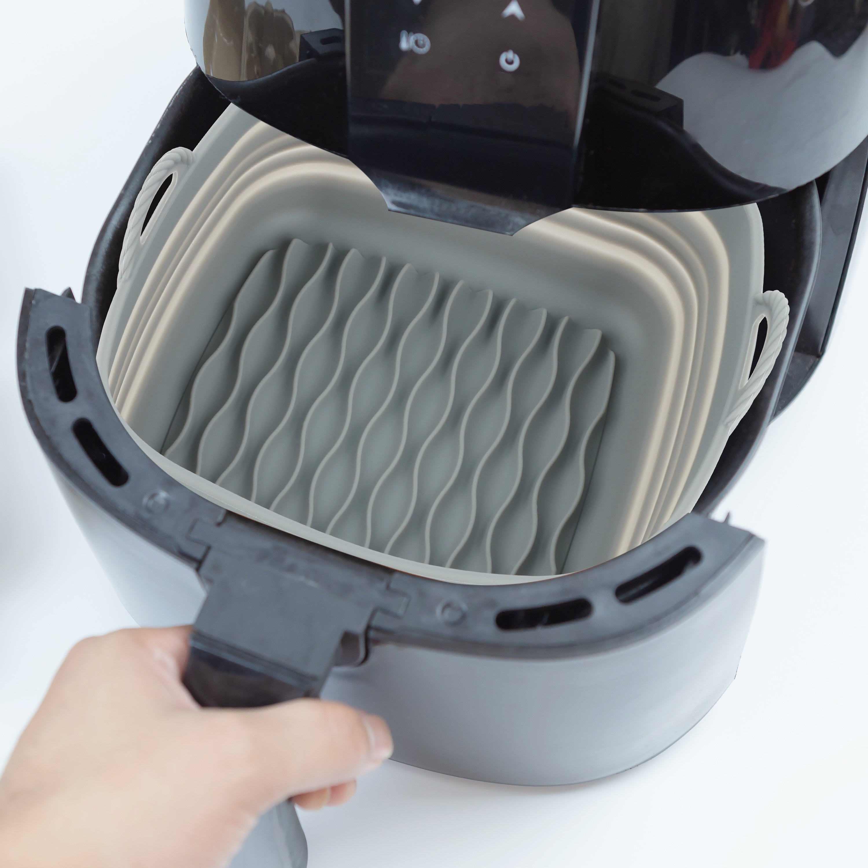 Air Fryer Liners, 8 Inch Reusable Silicone Square Liners for Basket Size 6.5 QT and Above.
