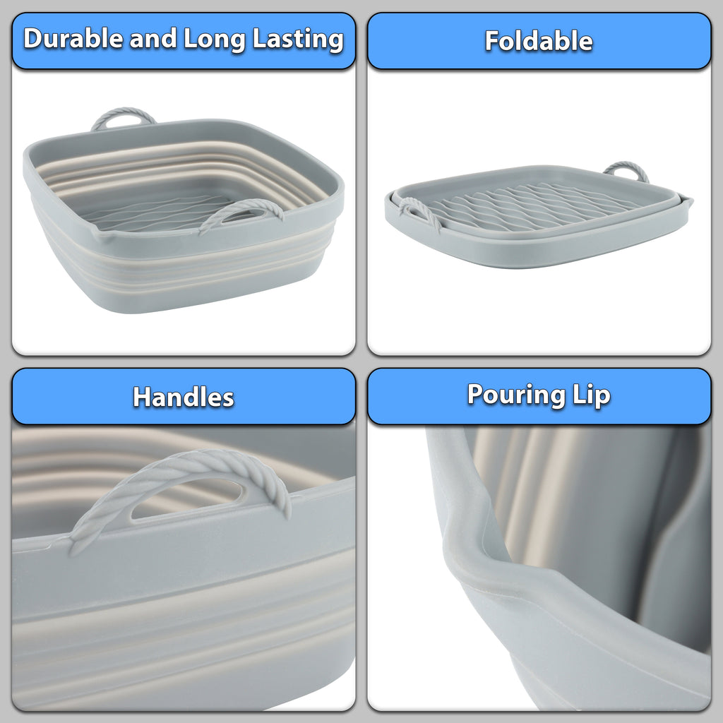 Air Fryer Liners, 8 Inch Reusable Silicone Square Liners for Basket Size 6.5 QT and Above.