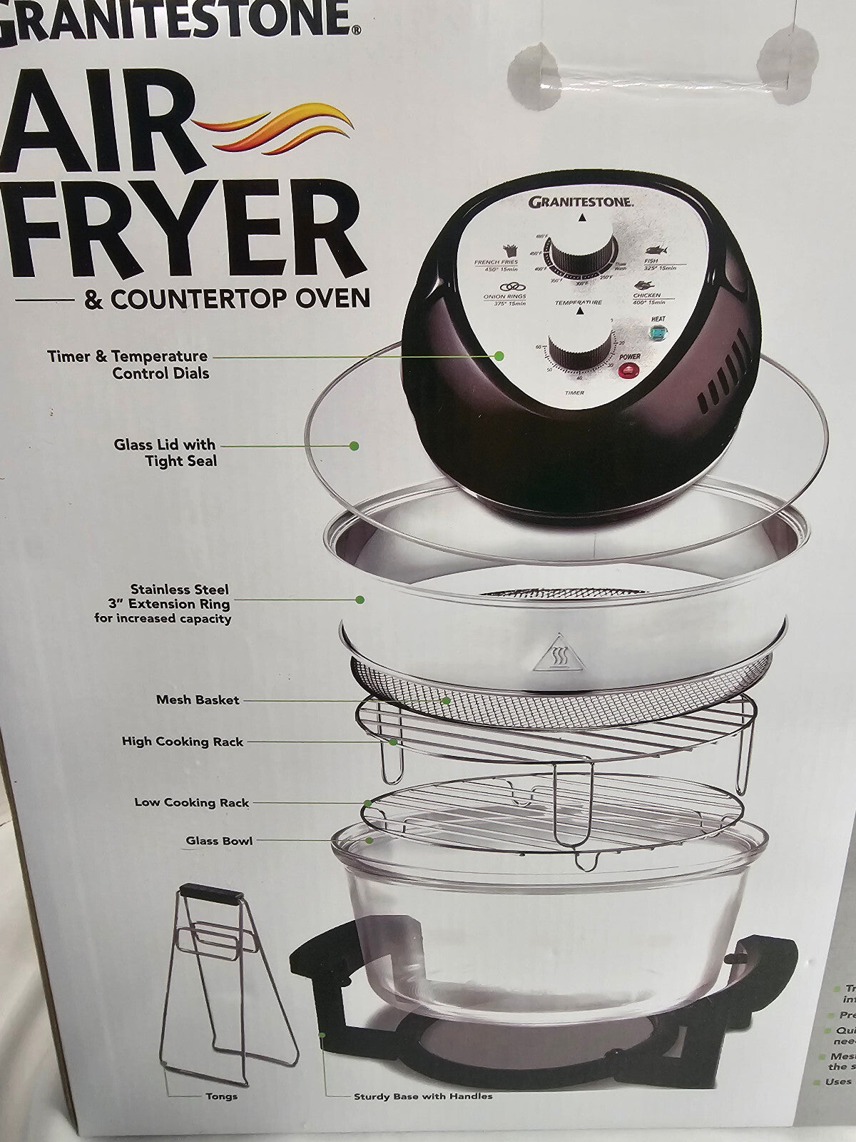 Experience Healthy Cooking with the Big Boss 16 Qt. Air Fryer and Countertop Oven in Sleek Black - Brand New!
