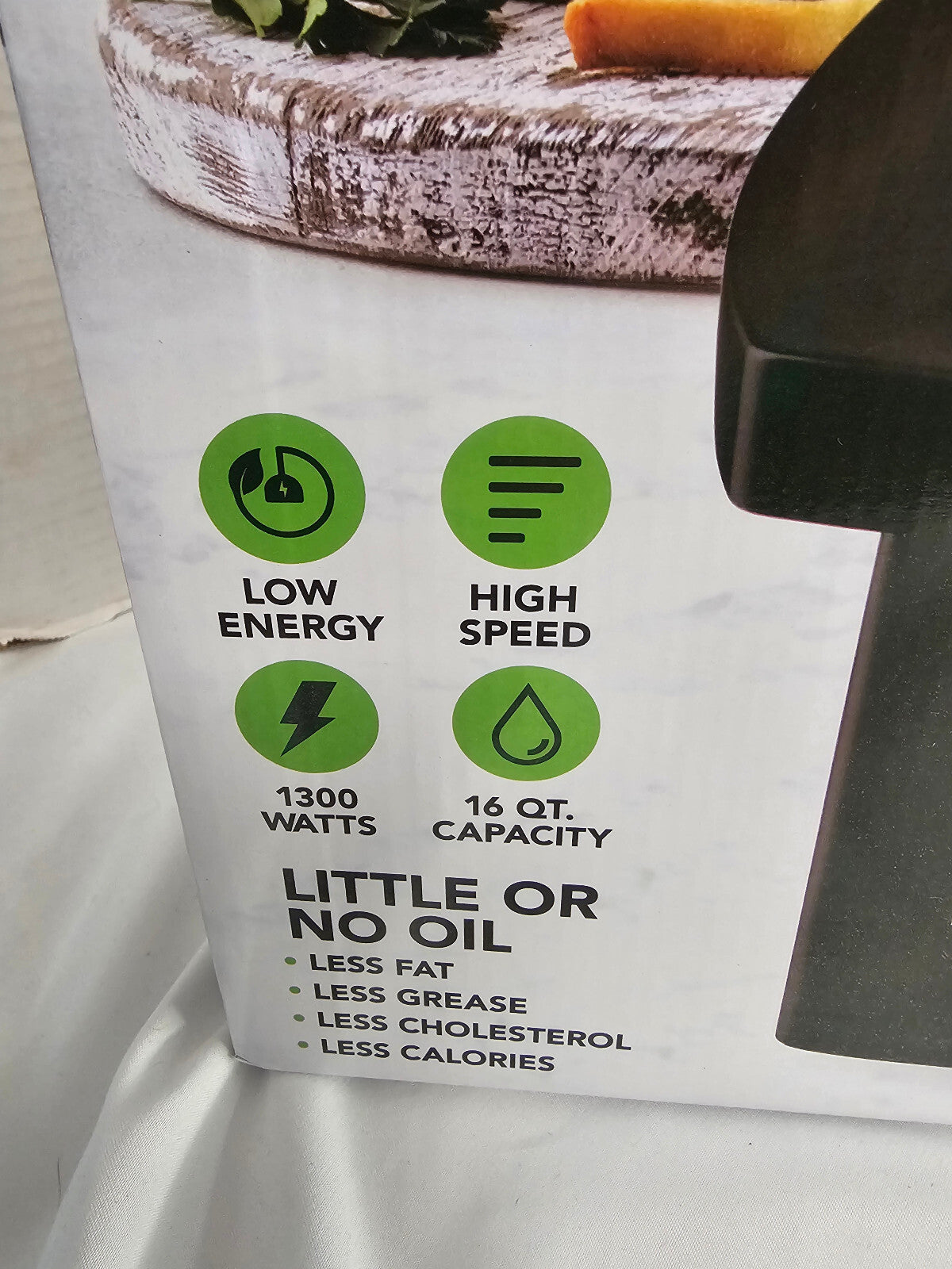 Experience Healthy Cooking with the Big Boss 16 Qt. Air Fryer and Countertop Oven in Sleek Black - Brand New!